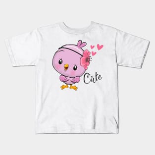 Cute Cartoon Bird Kids T-Shirt